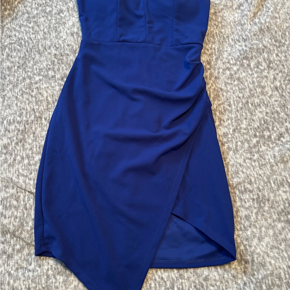 Emerald Sundae Blue Strapless Bodycon Dress